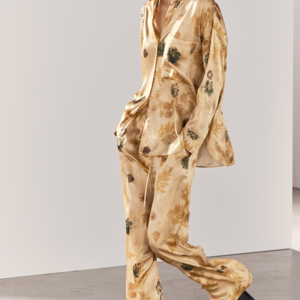 Elegant Floral Satin blouse